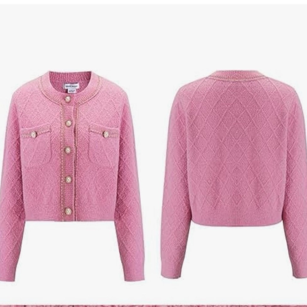 Urban Revivo Elegant Pink Cardigan